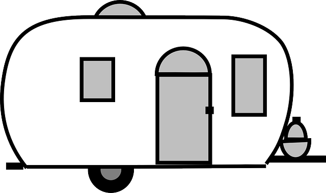 načrtnutý karavan